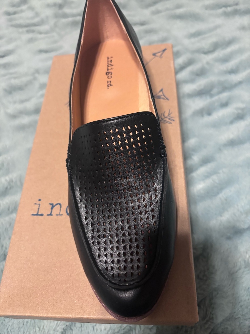 Indigo Rd. Women’s Black Perforated Leather Loafer